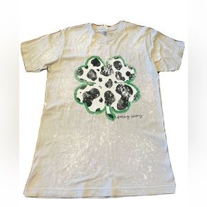 Feeling Lucky graphic acid wash tee. Irish, St Patty’s Day, short sleeve tee c